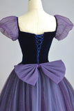 Elegant Purple A-Line Long Formal Party Dress Evening Gown HZ0319