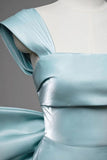 Light Blue Straps Mermaid Long Formal Party Dress Evening Gown HZ0319