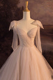 Stunning Straps A-Line Tulle Ruffles Wedding Dress Evening Gown HZ0319