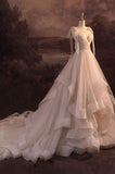 Stunning Straps A-Line Tulle Ruffles Wedding Dress Evening Gown HZ0319