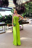 Green Strapless Sheath Long Party Dress Wedding Guest Dress, HZ0319