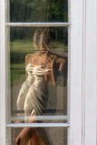 Ivory Off Shoulder Satin Long Prom Dress with Slit, HZ0319