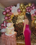 Hot Pink Sweatheart Velvet Long Party Dress Birthday Dress, HZ0319