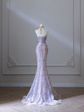 Elegant Sweetheart Mermaid Lace Long Prom Dress Evening Gown, HZ0319