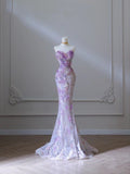 Elegant Sweetheart Mermaid Lace Long Prom Dress Evening Gown, HZ0319