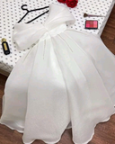 White Off Shoulder A-Line Chiffon Long Formal Party Dress, HZ0319