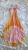 Colorful Straps Beads A-Line Chiffon Long Party Dress, HZ0319