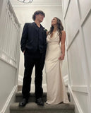 White A Line Long Prom Dress Formal Evening Dress, HZ0319