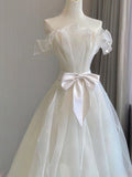 Elegant Strapless A-Line Light Wedding Dress Birthday Outfits, HZ0319