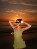 Cute Olive Green V-neck Sheath Knitted Homecoming Dress Party Dress HZ0319