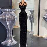 Black Sequin Mermaid Evening Dresses for Women Floor Length Sweetheart Beading Sexy 2025 Wedding Guest Gowns Custom ????? HZ0319