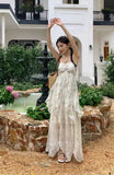 Floral Ruffle Design Halter Dress Elegant A-line Chiffon Evening Party Dress HZ0319