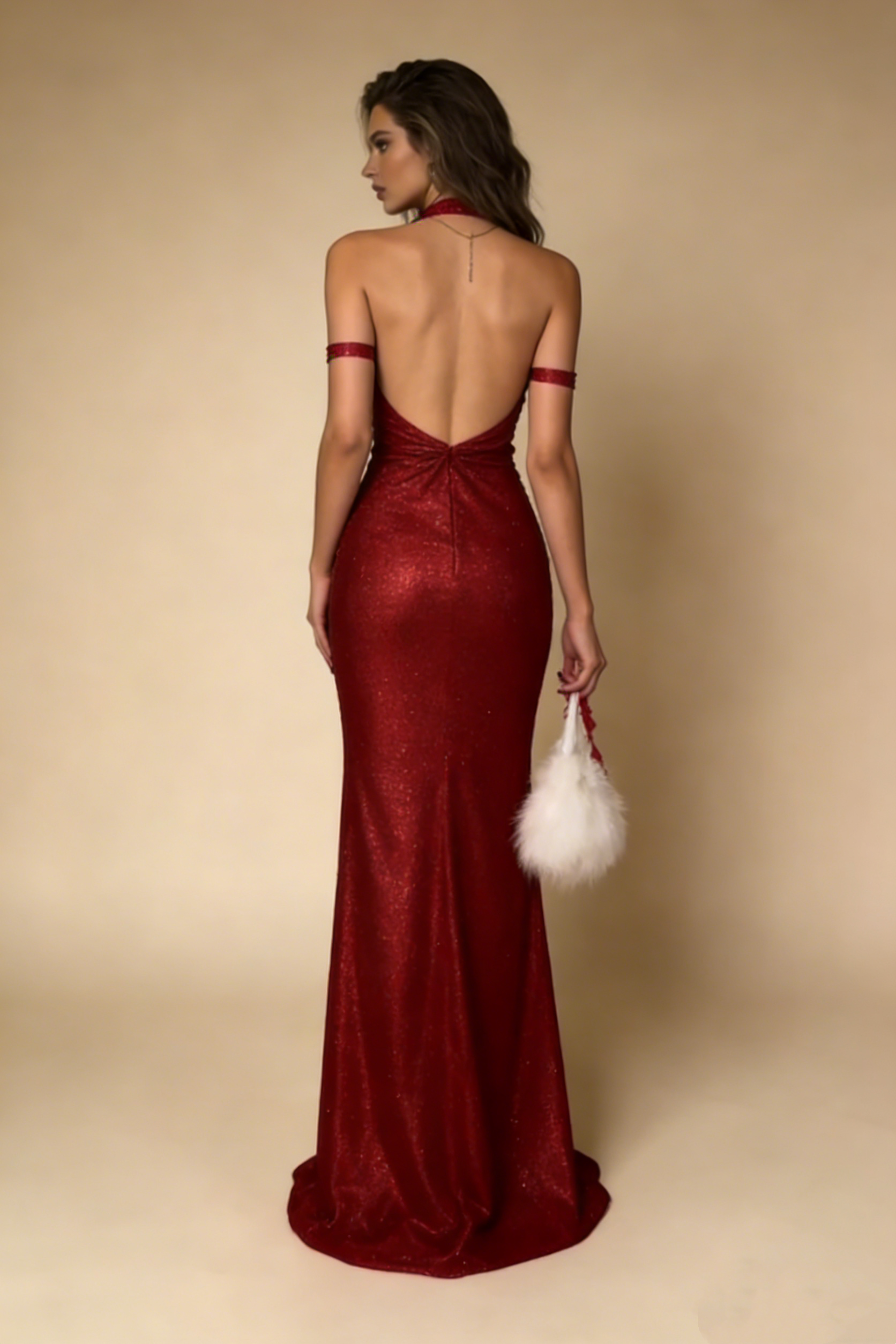 Sexy Red Deep V Neck Mermaid Long Evening Party Dresses Birthday Outfits, HZ0319