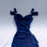 Vintage Straps Chiffon Ruffles Elegant Long Prom Dress, HZ0319