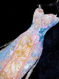 Gorgeous Sparkling Sweetheart Beaded Sequined Embroidery Design Elegant Mermaid Prom Dress Evening Dress HZ0319