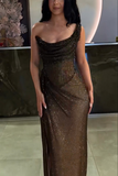 Gorgeous One Shoulder Mermaid Long Formal Party Dress with Split HZ0319