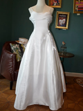 Lilac Spaghetti Straps A-Line Long Party Dress Vintage Evening Gown HZ0319