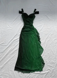Vintage Straps Chiffon Ruffles Elegant Long Prom Dress, HZ0319