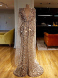 Elegant Deep V Neck prom HZ0319