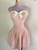 Lovely Pink Sweetheart A-Line Short Party Dresses Homecoming Dresses, HZ0319