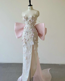 Elegant Sweetheart Mermaid Appliques Long Party Dresses Birthday Outfits, HZ0319
