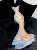 Gorgeous Sparkling Sweetheart Beaded Sequined Embroidery Design Elegant Mermaid Prom Dress Evening Dress HZ0319