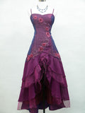 Elegant Spaghetti Straps A-Line Vintage Long Prom Dress, HZ0319