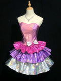 Cute Strapless A-Line Short Party Dress Barbie Dress Birthday Outfits, HZ0319