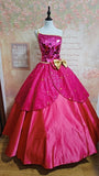 Hot Pink One Shoulder A-Line Birthday Dress Long Evening Party Ball gown, HZ0319