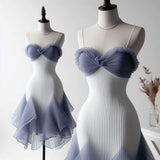 Uniques Spaghetti Straps Sheath Midi Length Party Dress Cocktail Dress Homecoming Dress , HZ0319