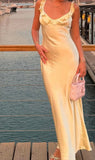 Elegant Sheath Satin Long Evening Party Dress Bridesmaid Dress, HZ0319