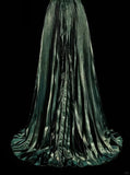 Dark Green Halter Neck A-Line Beading Vintage Long Evening Party Dress, HZ0319