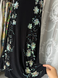Black Sleeveless Beading Sequins Vintage Long Evening Party Dress, HZ0319