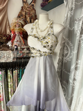 Vintage Ombre Halter A-Line Beading High Low Party Dress Homecoming Dress, HZ0319