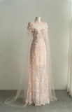 Light Pink Strapless Sheath Floral Appliques Princess Long Evening Dress, HZ0319