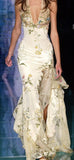 Elegant V Neck Mermaid Chiffon Long Party Dress Evening Gown, HZ0319