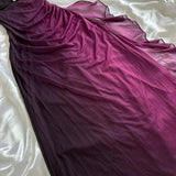 Purple Straps Ombre Ruffles Chiffon Long Party Dress Vintage Evening Gown, HZ0319