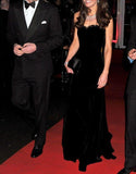 Black Sweetheart Velvet Mermaid Long Party Dress Formal Evening Gown, HZ0319