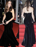 Black Sweetheart Velvet Mermaid Long Party Dress Formal Evening Gown, HZ0319