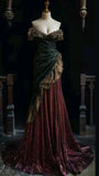 Gorgeous Off Shoulder Mermaid Beading Long Prom Dress Formal Evening Gown, HZ0319