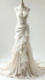 Gorgeous Straps Sweetheart Mermaid Wedding Dress Formal Evening Gown, HZ0319