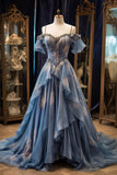Elegant Off Shoulder A-Line Long Party Dress Formal Evening Ball Gown, HZ0319