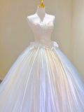 Beautiful Sweetheart A-Line Tulle Appliques Wedding Dress Long Prom Gown, HZ0319
