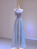 Elegant Sleeveless A-Line Beading Long Formal Prom Dress Evening Gown, HZ0319