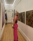 Green Straps Mermaid Formal Long Party Dress Wedding Guest Dress, HZ0319