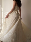 Retro Strapless A-Line Lace Long Party Dress Birthday Dress Vintage Dress, HZ0319