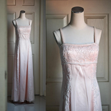 Light Pink Straps A-Line Beading Long Party Dress Vintage Evening Dress, HZ0319