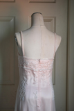 Light Pink Straps A-Line Beading Long Party Dress Vintage Evening Dress, HZ0319