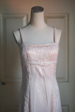 Light Pink Straps A-Line Beading Long Party Dress Vintage Evening Dress, HZ0319