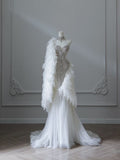 Gorgeous Sweetheart Mermaid Beading Long Party Dress Wedding Dress, HZ0319